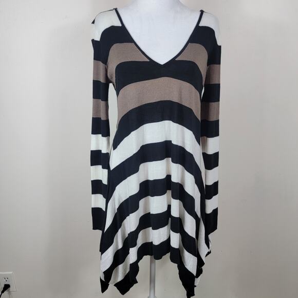 Tommy Bahama Dresses & Skirts - Tommy Bahama Dress S Petite Multicolor Striped Pullover Asymetrical Flowy Fun